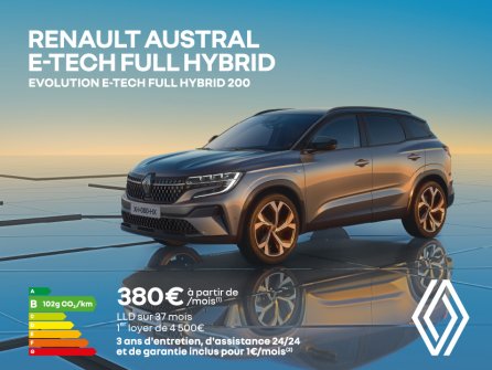 Renault Austral E-Tech full hybrid à partir de 380€/mois