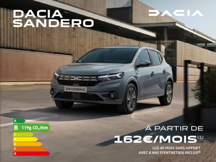 Dacia Sandero à partir de 162€/mois